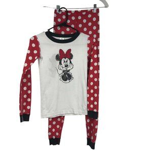 HANNA ANDERSSON - GIRLS 140 CM US 10 - RED & WHITE 2 PIECE DISNEY PAJAMA SET